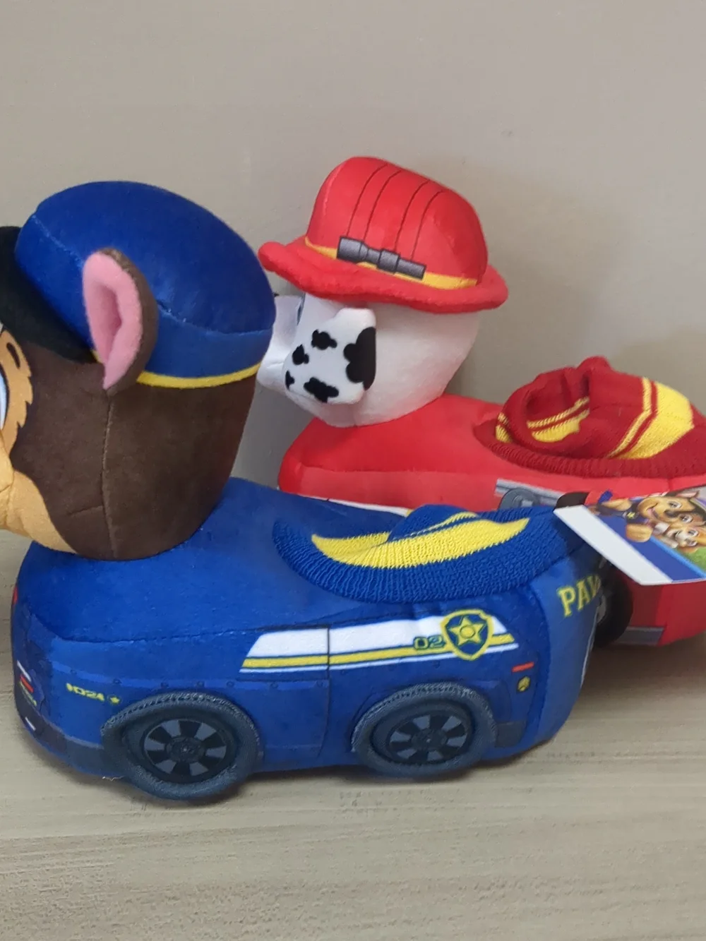 PAW Patrol Plush Slippers - Red & Blue Character Booties
